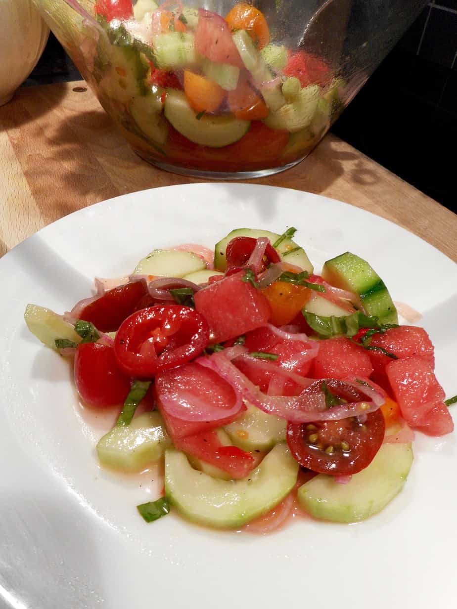 Insalata di Cocomero e Pomodoro (Watermelon Tomato Salad)