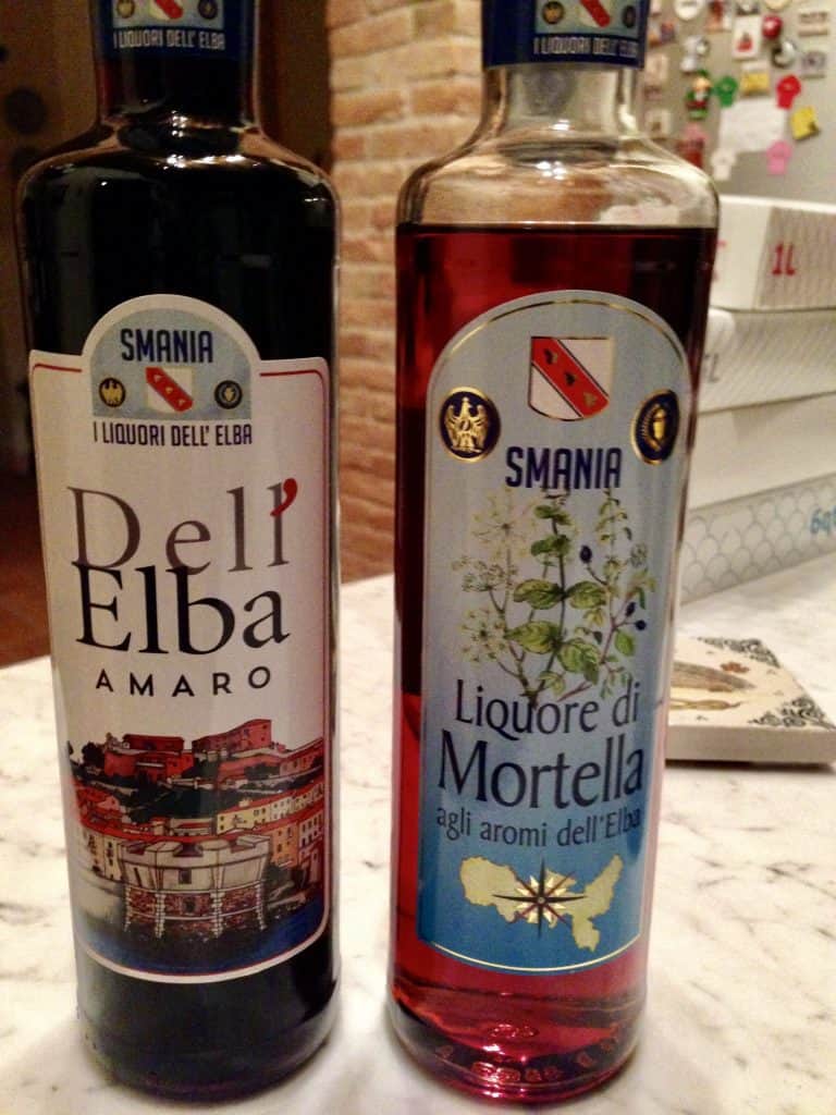 The local Smania company's Elba Amaro and Mortella liqueur
