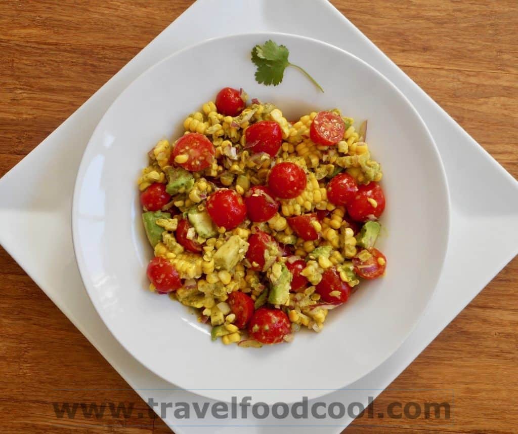 Fresh and Fast Corn Avocado Tomato Salad - Travel * Food * Cool