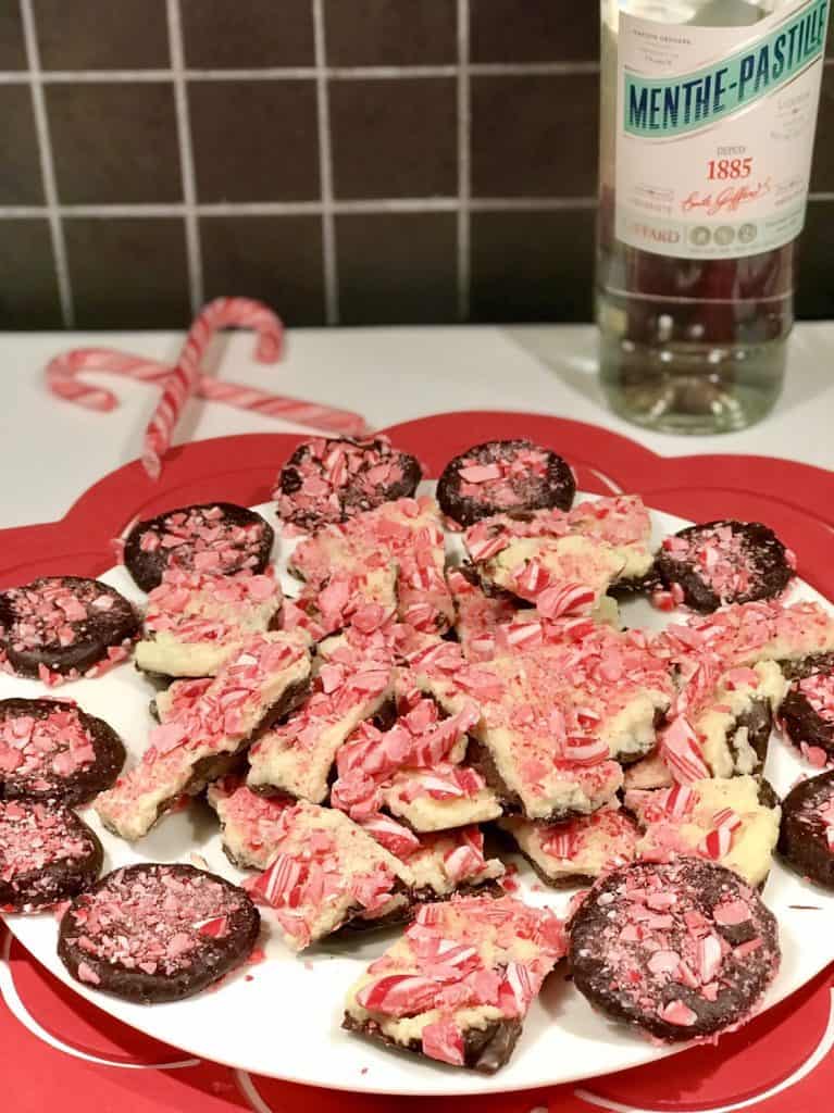 Travel*Food*Cool Candy Cane Bark And Boozy Buttons