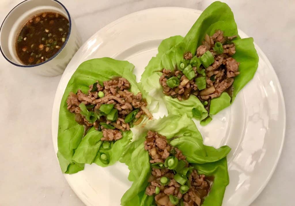 Asian Chicken Lettuce Cups TravelFoodCool