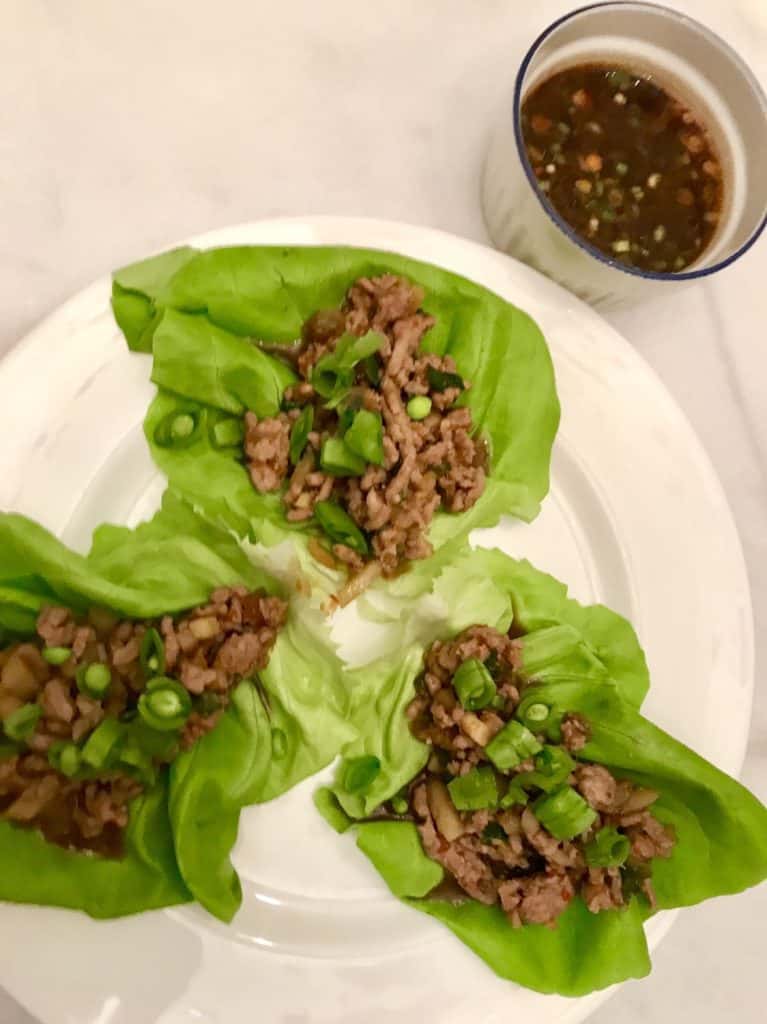 Asian Chicken Lettuce Cups TravelFoodCool
