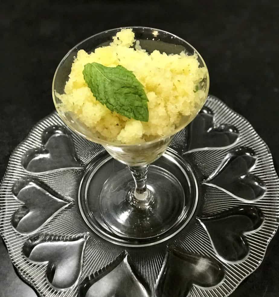 Pineapple Ginger Mint Italian Granita TravelFoodCool