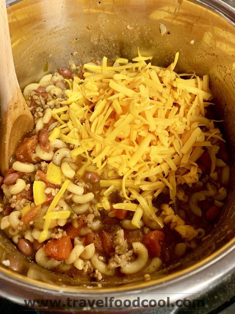 Instant Pot Chicken Chili Mac and Cheese TravelFoodCool