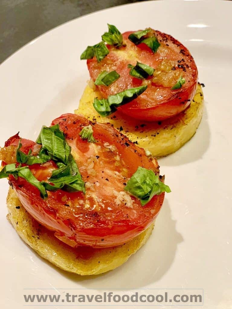 Grilled Polenta and Grilled Garlic Tomatoes TravelFoodCool