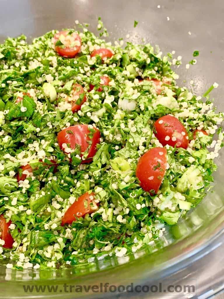 Quick Quinoa Tabbouleh Salad TravelFoodCool